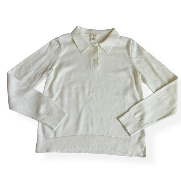 Crewcuts Boys Ivory Cotton Sweater Polo Large 10/11 - Picture 1 of 7